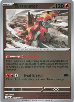 TURTONATOR 017/088 UC PERFECT ORDER POKEMON REVERSE HOLO LP - Image 1