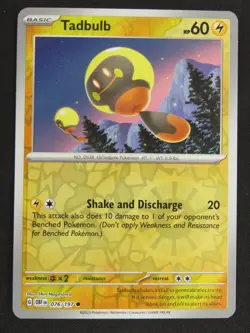Tadbulb 076/197 Common Obsidian Flames Pokemon Reverse Holo NM - Image 1