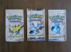 EMPTY Pokemon Fossil 1st Edition Art Set & Team Rocket Set Booster Pack Wrappers - Image 1