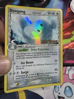 Pokemon TCG Dewgong Delta Species EX Dragon Frontiers Reverse Holo - Image 1