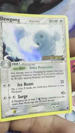 Pokemon TCG Dewgong Delta Species EX Dragon Frontiers Reverse Holo - Image 2