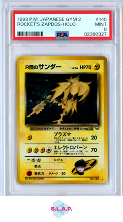 ROCKET'S ZAPDOS POKEMON 145 1999 GYM 2 MINT JAPANESE PSA 9 - Image 1