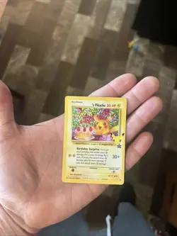Pokemon ______'s Pikachu Wotc Promo Holo 24/53 50 HP Birthday Surprise - Image 1