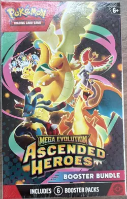 Pokemon Mega Evolution Ascended Heroes Booster Bundle Dragonite Lucario Mewtwo - Image 1
