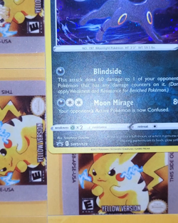 Pokemon Umbreon Black Star Promo SWSH129 Cosmos Holo Double Swirl - Image 2
