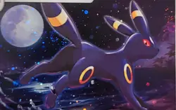 Pokemon Umbreon Black Star Promo SWSH129 Cosmos Holo Double Swirl - Image 4