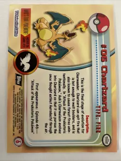 Topps Pokemon TV Animation Edition #06 Charizard Foil Black Label - TCCCX - Image 2