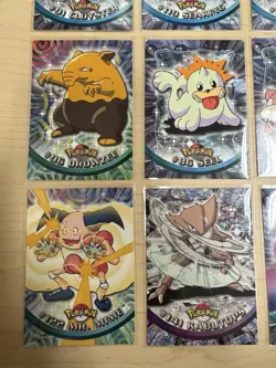 POKEMON 2000 TOPPS TV ANIMATION EDITION 1999-2000 SERIES NON HOLO LOT of 9 - Image 3