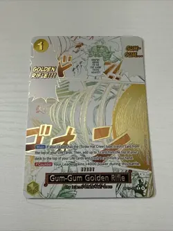 One Piece Adventure on Kami's Island Gum Gum Golden Rifle OP15-116 Alt Art NM - Image 1