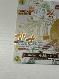 One Piece Adventure on Kami's Island Gum Gum Golden Rifle OP15-116 Alt Art NM - Image 2