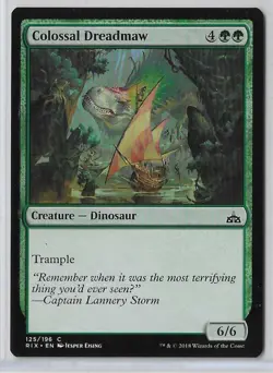 MTG Colossal Dreadmaw Rivals of Ixalan (RIX) Common Magic Card #125/196 Unplayed - Image 1