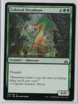 MTG Colossal Dreadmaw Rivals of Ixalan (RIX) Common Magic Card #125/196 Unplayed - Image 2