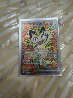 Meowth Illustration Rare Holo 106/094 Me02: Phantasmal Flames Pokemon TCG Card - Image 1