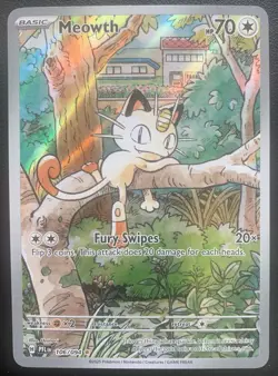 Meowth #106 Phantasmal Flames Pokemon Card - NM - Image 1