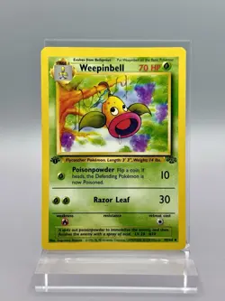 Weepinbell 1st Edition 48/64 Jungle MP - Pokemon TCG Card Uncommon - Image 1