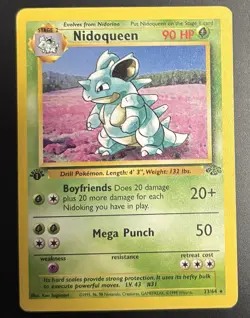 Pokemon 1st Edition Nidoqueen Jungle 23/64 Rare Card TCG non-holo - Image 1
