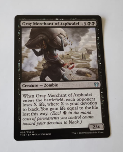 MtG Gray Merchant of Asphodel (THB-099) Uncommon English MINT - Image 1