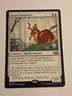 Regal Bunnicorn X1 WOE MTG Wilds of Eldraine Promo Stamped - Image 1