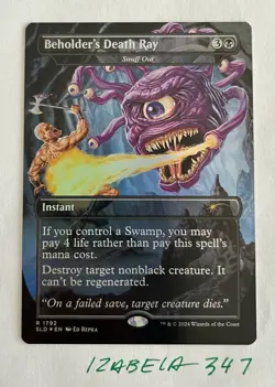 MTG Beholder's Death Ray RAINBOW FOIL Secret Lair x Dungeons & Dragons #1792 - Image 1