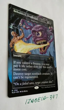MTG Beholder's Death Ray RAINBOW FOIL Secret Lair x Dungeons & Dragons #1792 - Image 2