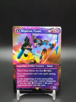 Megatron, Tyrant / Megatron, Destructive Force Shattered Glass FOIL BOT NM MTG - Image 1