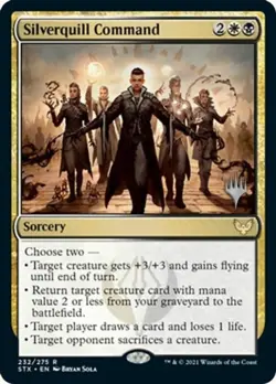 1x Silverquill Command - Foil - Promo Pack NM-Mint, English Planeswalker Stamped - Image 1