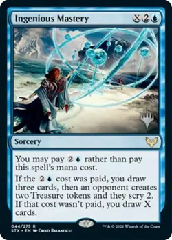 1x Ingenious Mastery - Promo Pack NM-Mint, English Planeswalker Stamped MTG Magi - Image 1