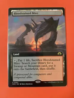 Bloodstained Mire (Extended Art) Modern Horizons 3 Regular NM - Image 1