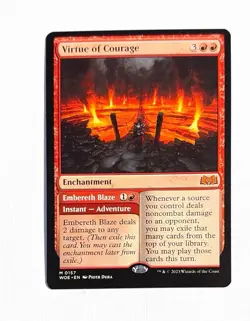 Virtue of Courage ~ MTG Wilds of Eldraine ~ #0157 Mythic - Image 1