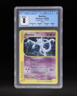 CGC 8 Mewtwo Holo 20/165 EXPEDITION Pokemon 2002 HARD TO FIND SLAB - Image 1
