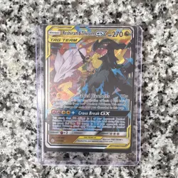 Pokemon Reshiram & Zekrom GX TAG TEAM Ultra Rare Holo 270 HP 157/236 Cosmic Ecl… - Image 1