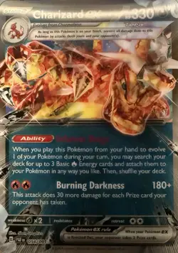 POKEMON.Jumbo Charizard Ex W/ 4 Holo Poke Cards (3 EX +Trainer) +11 Mystery card - Image 2