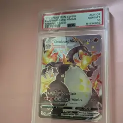 Pokemon Charizard VMAX SV107/SV122 PSA 10 2021 Shining Fates FA Holo - Image 1