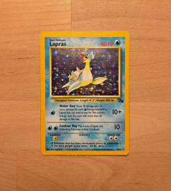 Lapras - 10/62 Fossil Holo Rare - LP - Pokemon TCG WOTC Vintage 1999 - Image 1