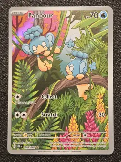 Pokemon TCG Panpour 101/086 Illustration Rare Holo SV: Black Bolt NM - Image 1
