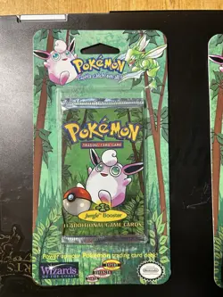 Pokemon WIGGLYTUFF Jungle Booster Blister Pack SEALED 1999 - Image 1