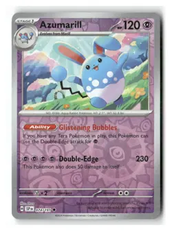 Azumarill 074/191 Uncommon Surging Sparks Pokemon Reverse Holo Near Mint - Image 1