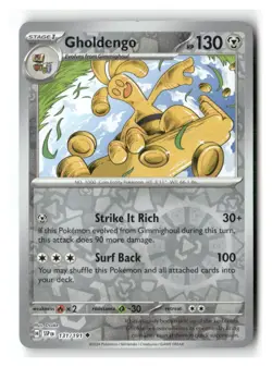 Gholdengo 131/191 Uncommon Surging Sparks Pokemon Reverse Holo Near Mint - Image 1