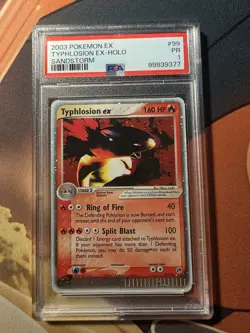 Pokemon Typhlosion EX Sandstorm 2003 Holo 99/100 Graded PSA PR 1 - Image 1