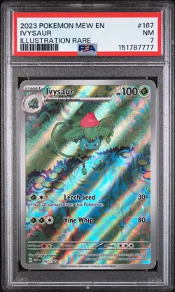 Pokemon TCG Ivysaur 167/165 Illustration Rare PSA 7 - Image 1