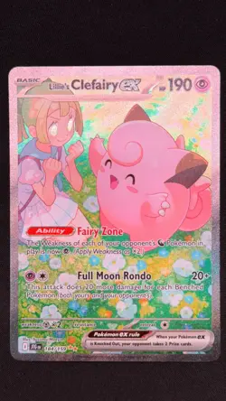 Pokemon Lillie's Clefairy ex 184/159 - Journey Together: Special Illustration - Image 1