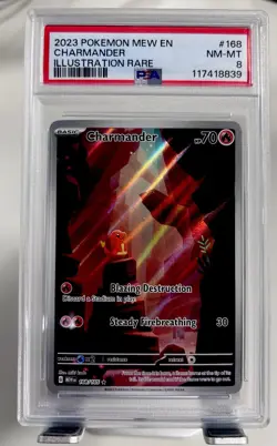 Lot Of 2 2023 Pokemon MEW EN Charizard EX PSA 9 SIR & Charmander PSA 8 S&V 151 - Image 3