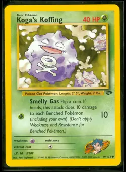 Pokemon KOGA'S KOFFING 79/132 Gym Challenge - NEAR MINT/MINT - Image 1