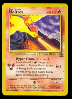 Pokemon MOLTRES 21 - - PROMO - HEAVY PLAY - Image 1