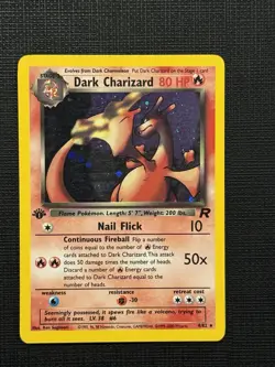 2000 Pokemon Rocket 1st Edition #4 Dark Charizard - Holo - Image 1