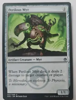 MTG Magic The Gathering Card Perilous Myr Artifact Creature Myr Masters 25 A25 - Image 1