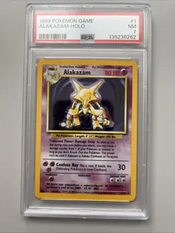 Alakazam Base Set Unlimited Holo Rare 1/102 PSA 7 Pokemon TCG English - Image 1