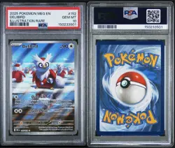 2025 Pokemon Mega Evolution PSA 10 Delibird Illustration Rare 152 - Image 3
