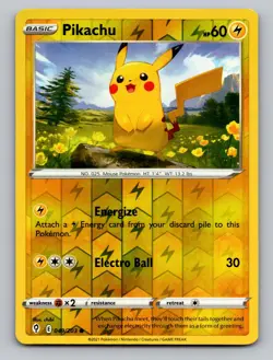 Pikachu 049/203 Common Evolving Skies Pokemon Reverse Holo LP - Image 1