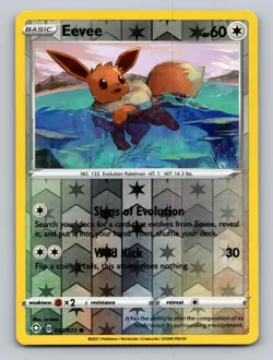 Eevee 052/072 Shining Fates Pokemon Reverse Holofoil Holo NM - Image 1